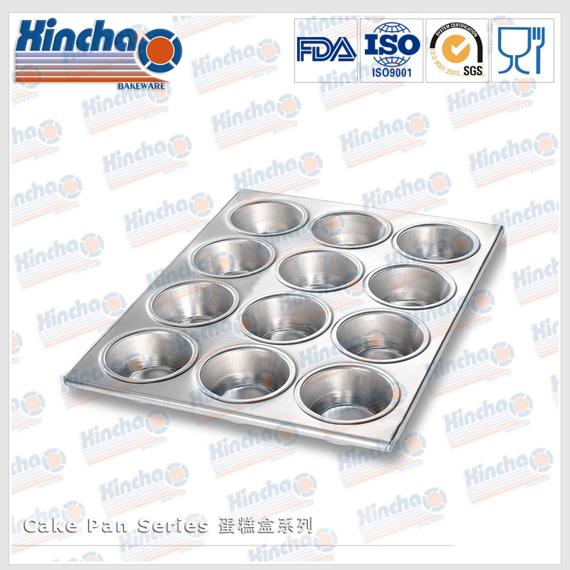 xinchao bakeware me<em></em>tallic miffin cake pan with 12 cups